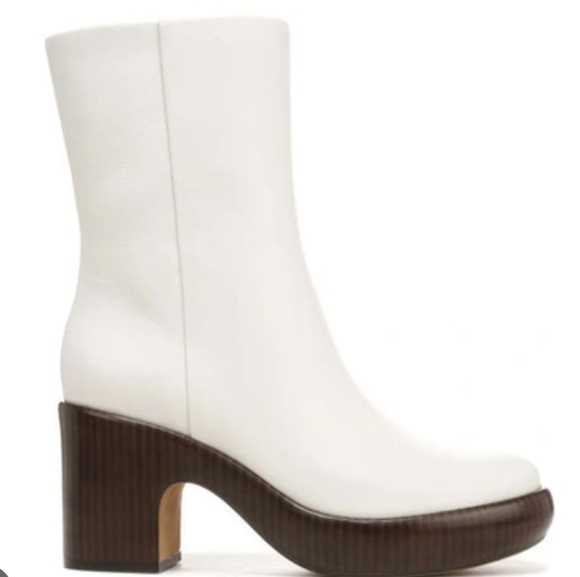 VINCE Nicco Clog Womens Leather Block Heel Mid-Calf Boots NWT Size 10 MSRP $515 - Picture 3 of 6